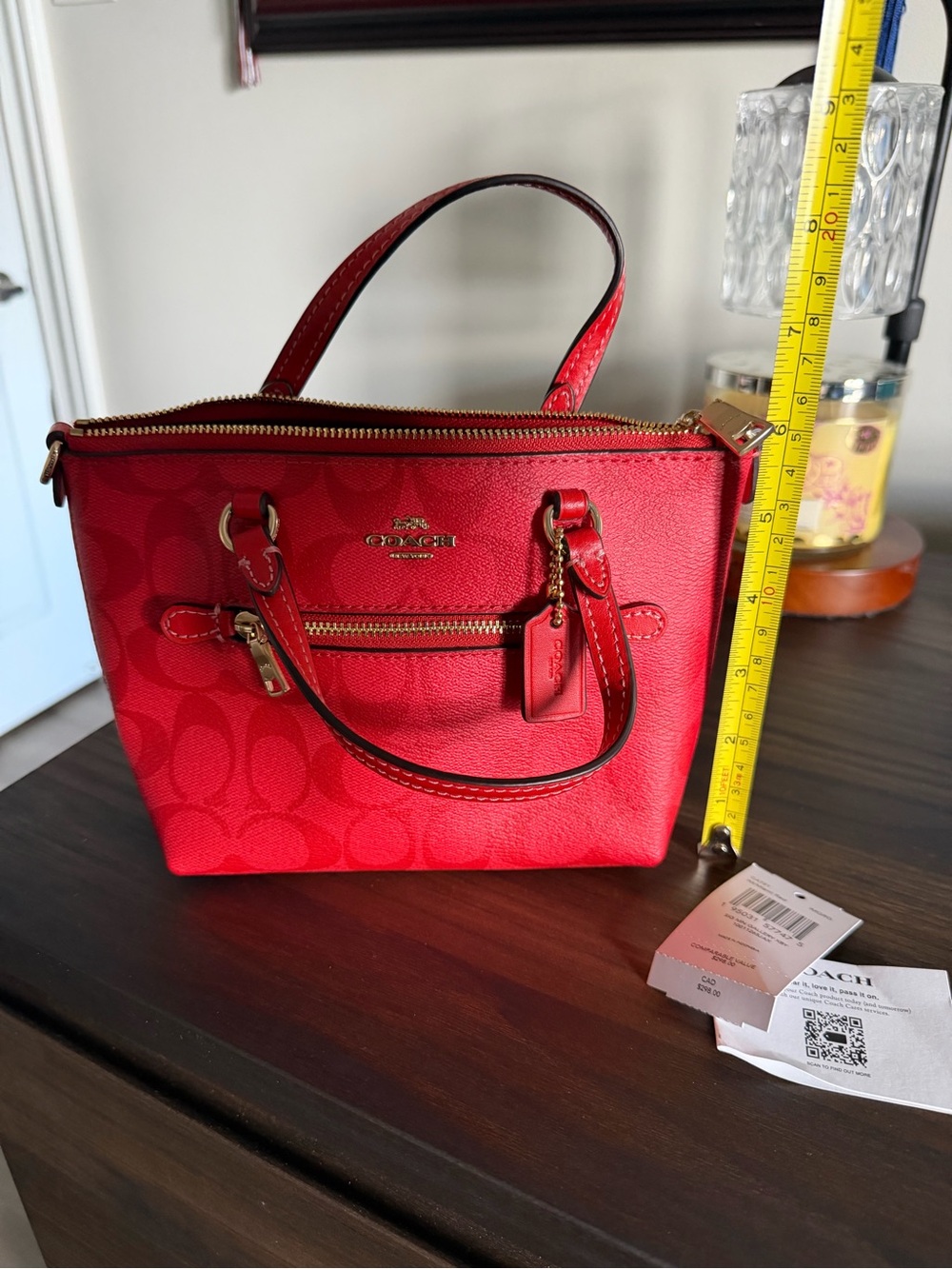 Coach gallery mini crossbody in signature red